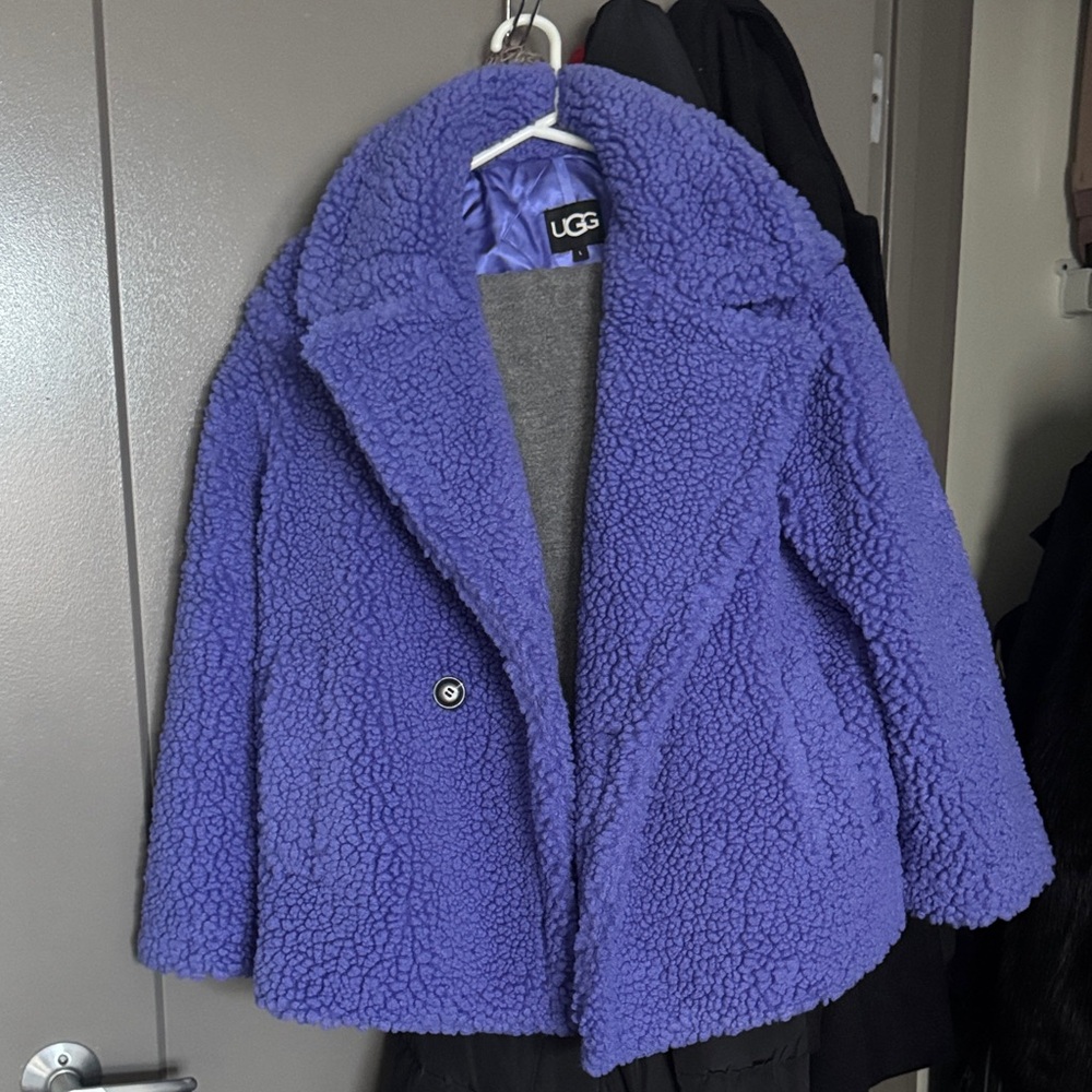 UGG Women's Purple Teddy Bear Coat